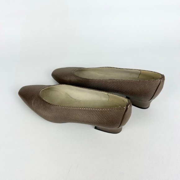 Stuart Weitzman Womens Kitten Heel Pumps Brown Bronze Snake Print size 4.5 - Picture 7 of 14